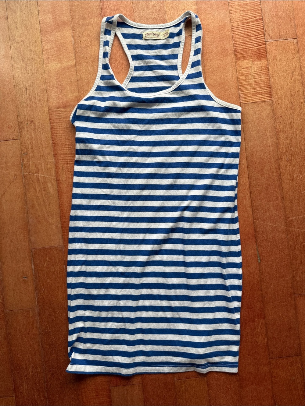 Faded Glory Navy and White Striped Tank Dress